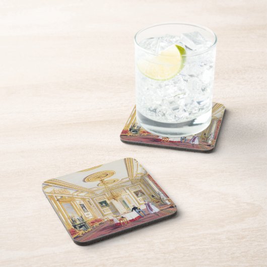 Windsorの城(色lの白い応接室 コースター (右側)