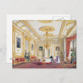 Windsorの城(色lの白い応接室 ポストカード (正面/裏面)