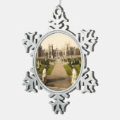 Windsorの城I、バークシャー、イギリス スノーフレークピューターオーナメント (右)