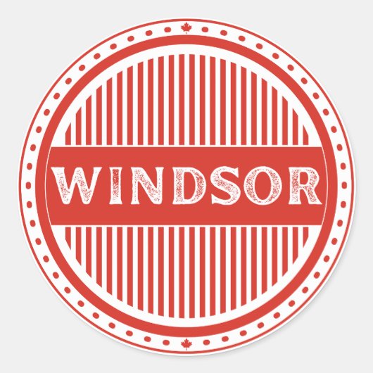 Windsor City Pride Emblem – Canadian Identity ラウンドシール (正面)
