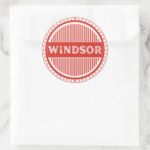 Windsor City Pride Emblem – Canadian Identity ラウンドシール (バッグ)