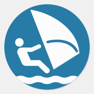 Windsurfシンボルステッカー ラウンドシール