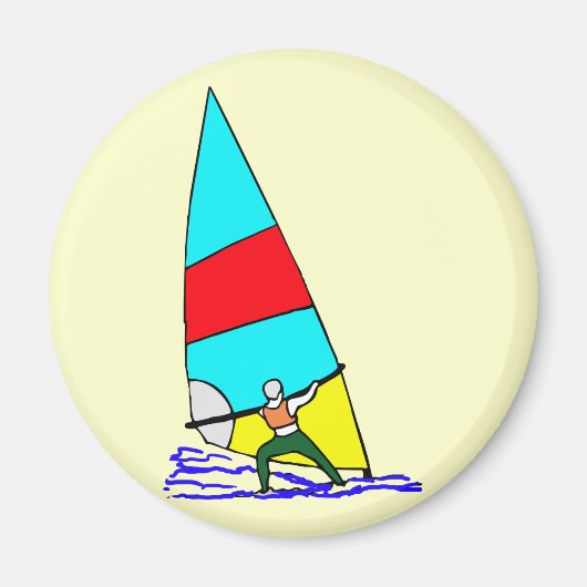 Windsurf鮮やかな色 マグネット (正面)