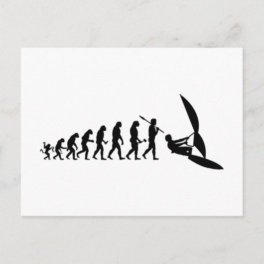 Windsurfer Evolutionstheorie des Wassersport ポストカード (正面)