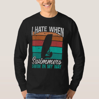 Windsurfer I hate Swimmers Vintage Rig Windsurfing Tシャツ