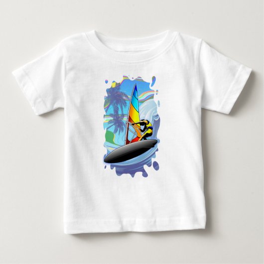 WindSurfer on海波ベビーTシャツ ベビーTシャツ (正面)