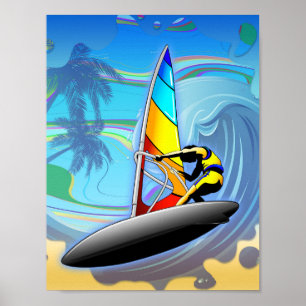 WindSurfer on海波ポスター紙（マット） ポスター