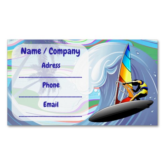 WindSurfer on Big海波 マグネット名刺 (正面)