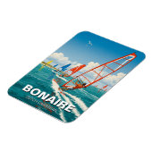 Windsurfers in Bonaire Dutch Caribbean マグネット (左側)