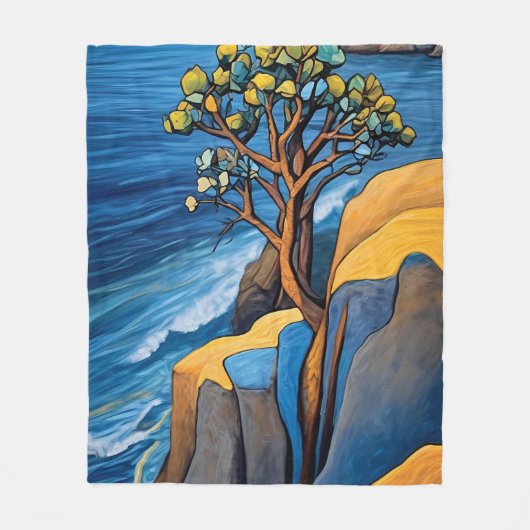 Windswept Serenity フリースブランケット (正面)