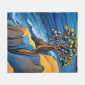 Windswept Serenity フリースブランケット (正面(横))