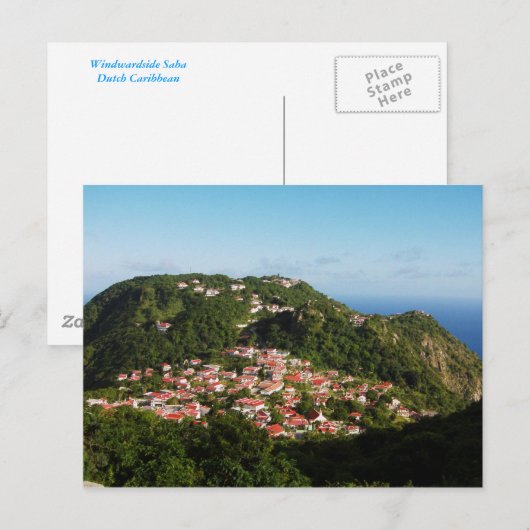 Windwardside Sabaの郵便はがき ポストカード (正面/裏面)