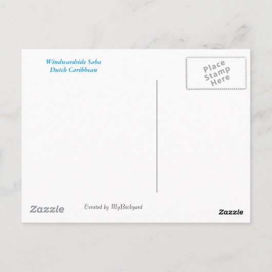 Windwardside Sabaの郵便はがき ポストカード (裏面)