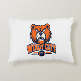 Windy City Football Angry Bear Mascot Sports Fan A アクセントクッション