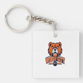 Windy City Football Angry Bear Mascot Sports Fan A キーホルダー