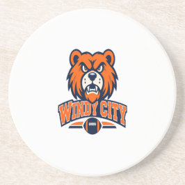 Windy City Football Angry Bear Mascot Sports Fan A コースター