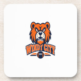 Windy City Football Angry Bear Mascot Sports Fan A コースター