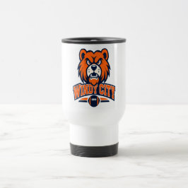 Windy City Football Angry Bear Mascot Sports Fan A トラベルマグ
