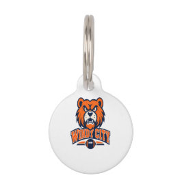 Windy City Football Angry Bear Mascot Sports Fan A ペット　ネームタグ