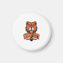 Windy City Football Angry Bear Mascot Sports Fan A マグネット