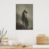 Windy Cliff Lovers Wuthering Heights Painting ポスター (キッチン)