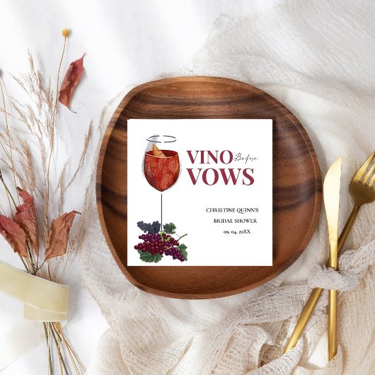 WiNeテイスティングブライダルシャワー スタンダードカクテルナプキン