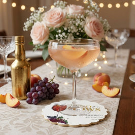 WiNeテイスティングブライダルシャワー ペーパーコースター