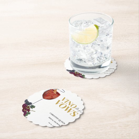 WiNeテイスティングブライダルシャワー ペーパーコースター (インサイチュ)