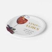WiNeテイスティングブライダルシャワー ペーパープレート (アングル)