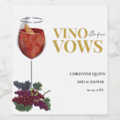 WiNeテイスティングブライダルシャワー ワインラベル (シングルラベル)