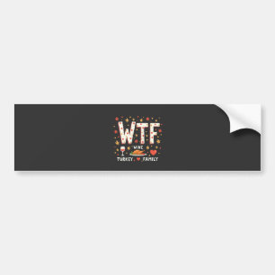 WIneトルコ家族の感謝祭おもしろい バンパーステッカー