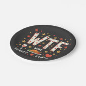 WIneトルコ家族の感謝祭おもしろい ペーパープレート (アングル)