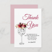 wine, adult, thank you card サンキューカード (正面/裏面)