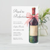 Wine Aged To Perfection 60th Birthday Party 招待状 (スタンド正面)