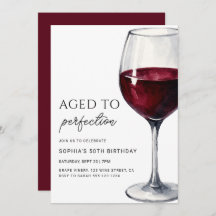 Wine Aged To Perfection Adult Birthday Party