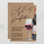 Wine Aged To Perfection Adult Birthday Party 招待状 (正面/裏面)