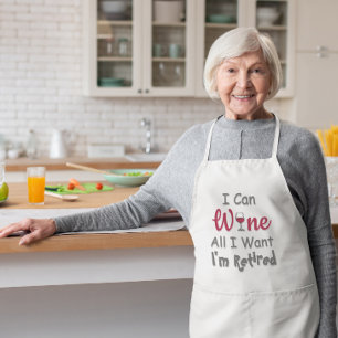 Wine All I Want Retirement スタンダードエプロン