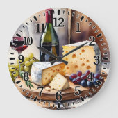 Wine and Cheese  ラージ壁時計 (正面)