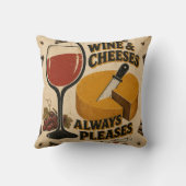 Wine and Cheese Always Pleases Rustic Kitchen クッション (裏面)