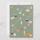 Wine and Cheese Boho French Engagement Party 招待状 (裏面)