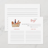 Wine and Cheese Bridal shower Recipe card ノートカード (正面/裏面)