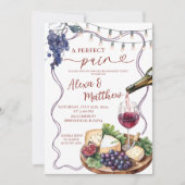 Wine and Cheese Perfect Pair Engagement Shower 招待状 (正面)