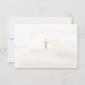 Wine and Cream Boho Flowers Orthodox Baptism       サンキューカード (裏面)