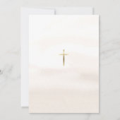 Wine and Cream Boho Flowers Orthodox Baptism       招待状 (裏面)