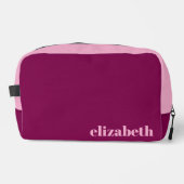 Wine and Light Pink with Name ドップキット (正面)