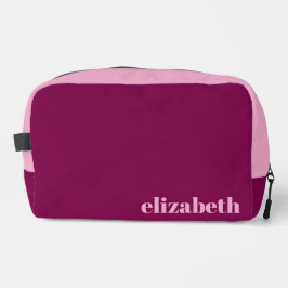 Wine and Light Pink with Name ドップキット