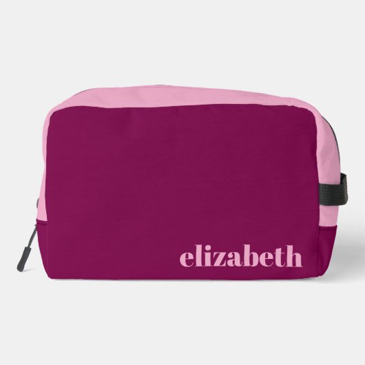 Wine and Light Pink with Name ドップキット (裏面)