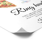 Wine and Pizza Bridal shower Ring hunt game ポスター (角)