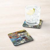 Wine Art Marble Coaster Cubist Sommelier Drink Coa コースター (右側)