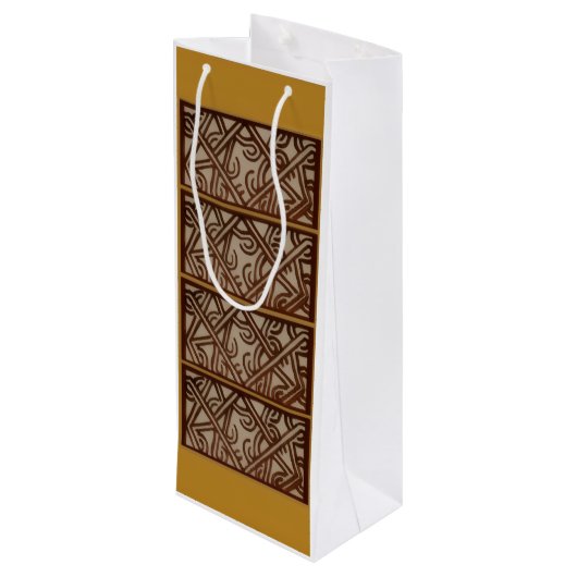 Wine Bag with unique Gold Art ワインギフトバッグ (裏面アングル)
